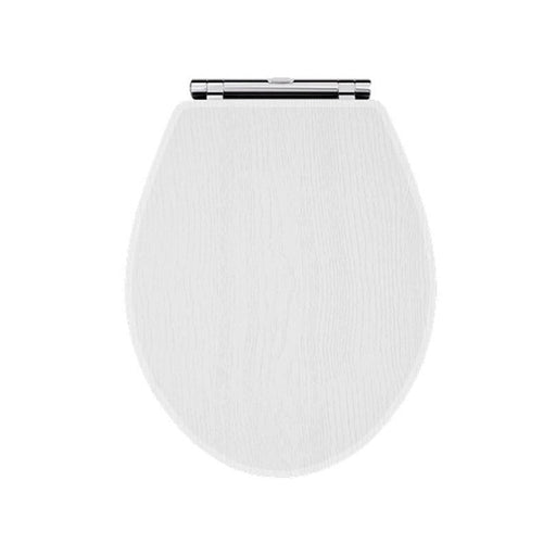 Nuie York Wood Effect Soft Close Toilet Seat - White Ash - Unbeatable Bathrooms