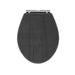 Nuie York Wood Effect Soft Close Toilet Seat - Royal Grey - Unbeatable Bathrooms