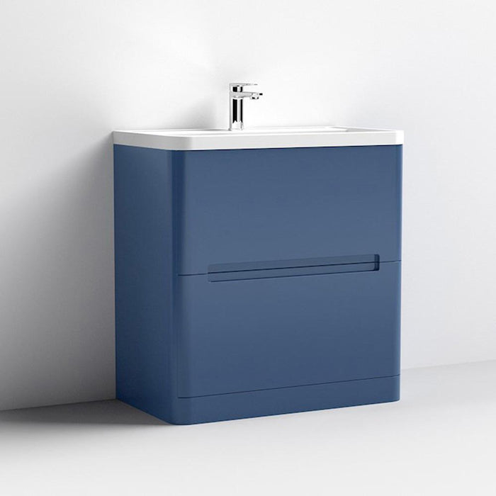 Nuie Elbe 600/800mm Vanity Unit - Floor Standing 2 Drawer Unit with Basin - Unbeatable Bathrooms