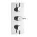 Nuie Quest Triple Thermostatic Shower Valve Rectangular Plate - Unbeatable Bathrooms