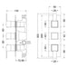 Nuie Sanford Triple Thermostatic Valve - Unbeatable Bathrooms