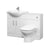 Nuie Saturn 1033mm Cloakroom Vanity Unit & WC Furniture Pack - Floor Standing 2 Door Unit - Unbeatable Bathrooms