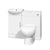 Nuie Sienna 900mm Cloakroom Vanity Unit & WC Furniture Pack - Floor Standing 1 Door Unit (Without Mono Basin) - Unbeatable Bathrooms