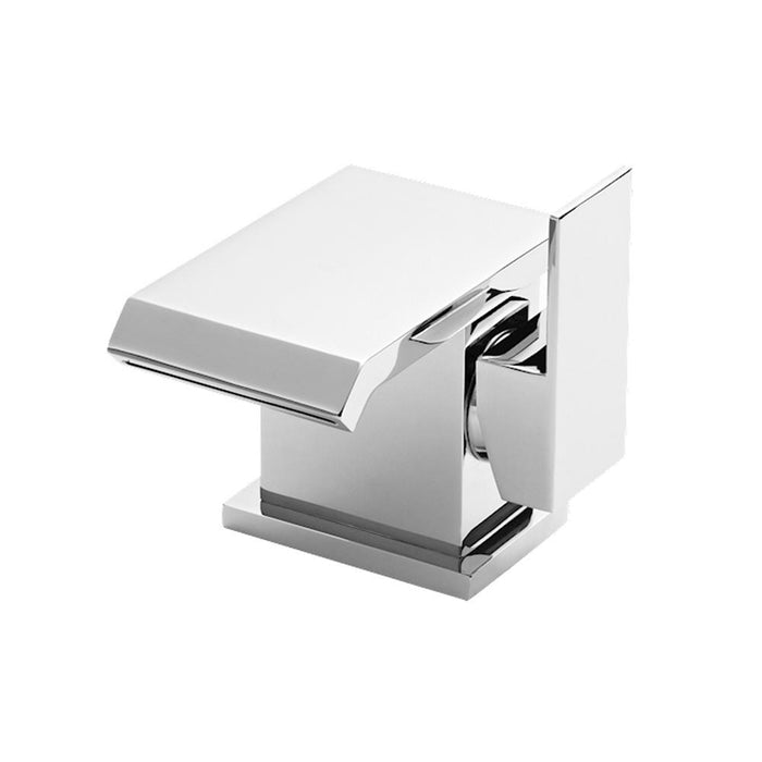Nuie Bloc Side Action Mono Basin Mixer With Watse - Unbeatable Bathrooms