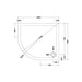 Nuie Offset Quadrant Shower Tray - Black Slate - Unbeatable Bathrooms