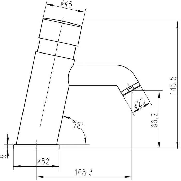 Nuie Commercial Non Concussive Mono Basin Mixer - Unbeatable Bathrooms