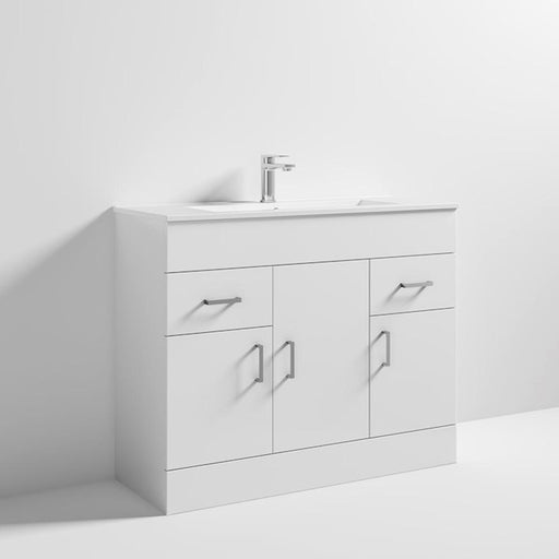 Nuie Eden 800/1000mm Vanity Unit - Floor Standing 3 Door & 2 Drawer Unit - Unbeatable Bathrooms