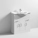 Nuie Mayford 750/850mm Vanity Unit - Floor Standing 3 Door & 2 Drawer Unit with Round Semi Recessed Basin - Unbeatable Bathrooms