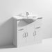 Nuie Mayford 750/850mm Vanity Unit - Floor Standing 3 Door & 2 Drawer Unit with Round Semi Recessed Basin - Unbeatable Bathrooms