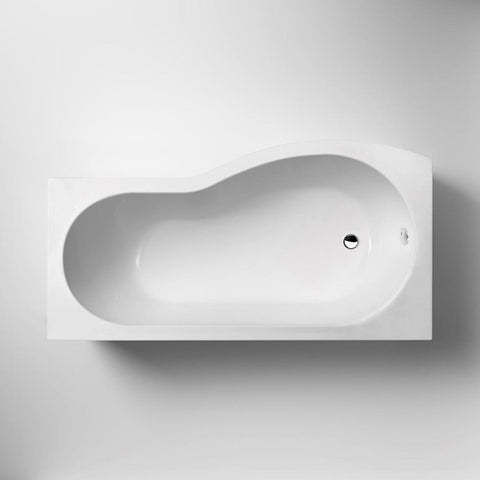 Nuie B-Shaped 1500/1700 x 900mm Shower Bath - Unbeatable Bathrooms