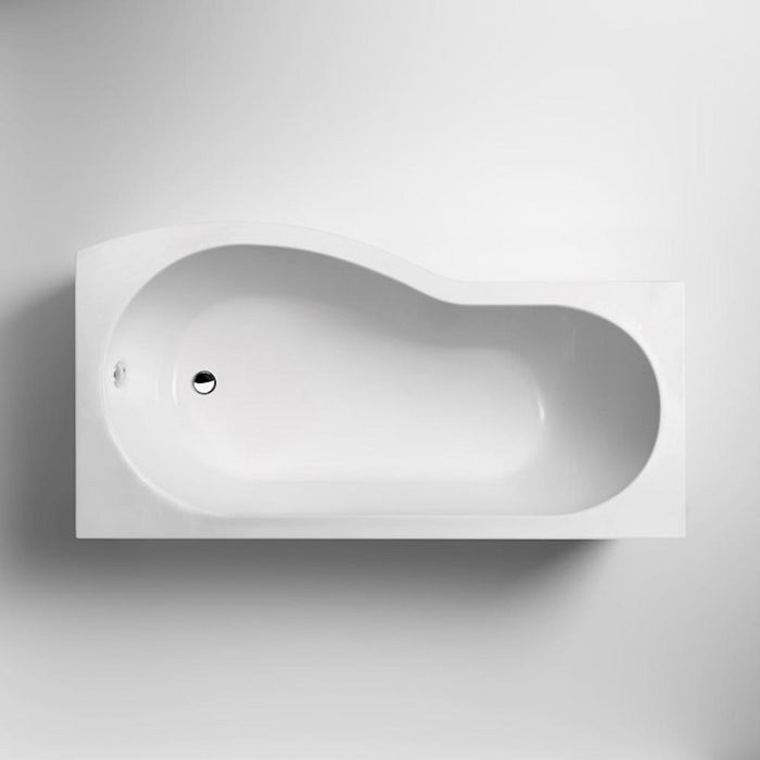 Nuie B-Shaped 1500/1700 x 900mm Shower Bath - Unbeatable Bathrooms