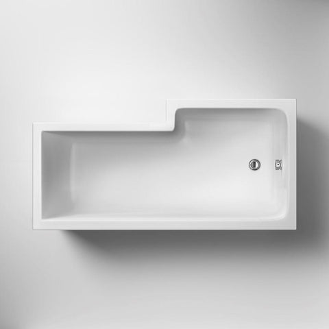 Nuie L-Shaped 15/16/1700mm Square Shower Bath - Unbeatable Bathrooms