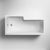 Nuie L-Shaped 15/16/1700mm Square Shower Bath - Unbeatable Bathrooms