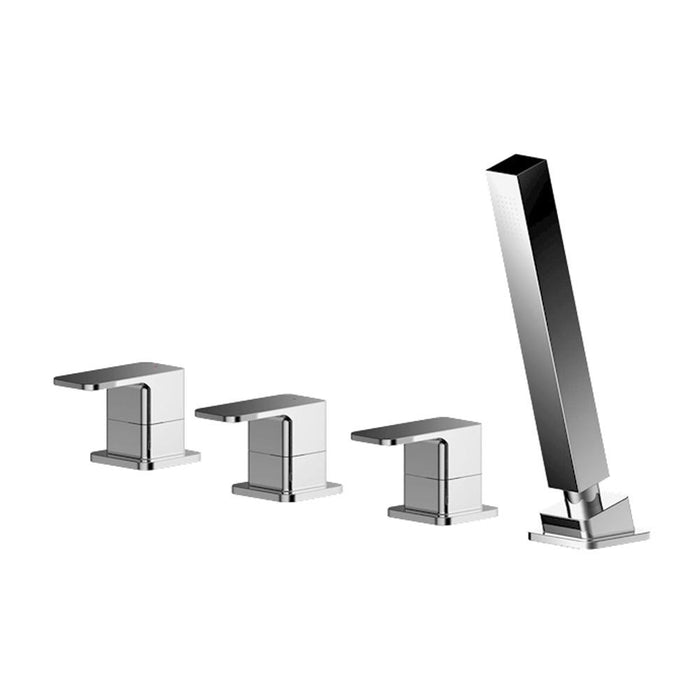 Nuie Windon Deck Mounted 4TH Bath Shower Mixer No Spout - Unbeatable Bathrooms