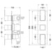 Nuie Windon Triple Thermostatic Valve - Unbeatable Bathrooms