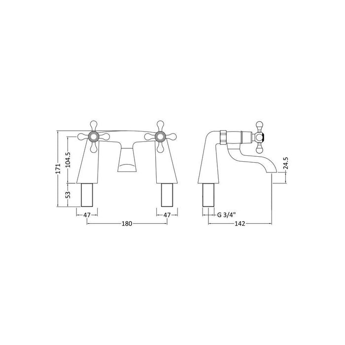 Nuie Viscount Bath Filler - Unbeatable Bathrooms