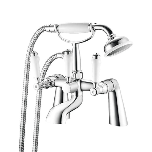 Nuie Bloomsbury Deck Mounted Bath Shower Mixer with Kit - Unbeatable Bathrooms