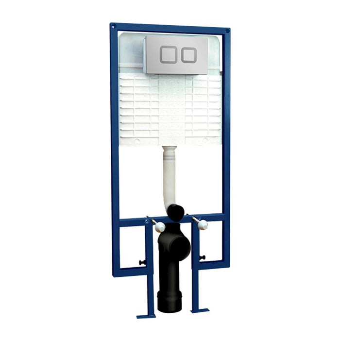 Nuie Dual Flush Conc Cistern Square Plate - Unbeatable Bathrooms