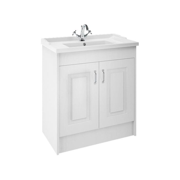Nuie York 600/800/1000mm Vanity Unit - Floor Standing 2 Door Unit with Basin - Unbeatable Bathrooms
