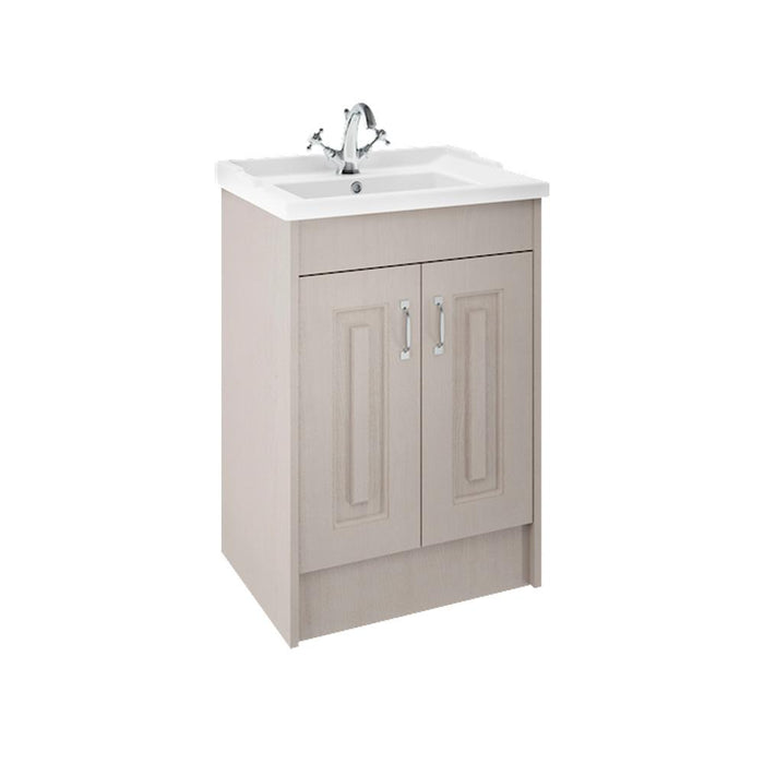 Nuie York 600/800/1000mm Vanity Unit - Floor Standing 2 Door Unit with Basin - Unbeatable Bathrooms