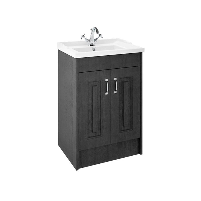 Nuie York 600/800/1000mm Vanity Unit - Floor Standing 2 Door Unit with Basin - Unbeatable Bathrooms