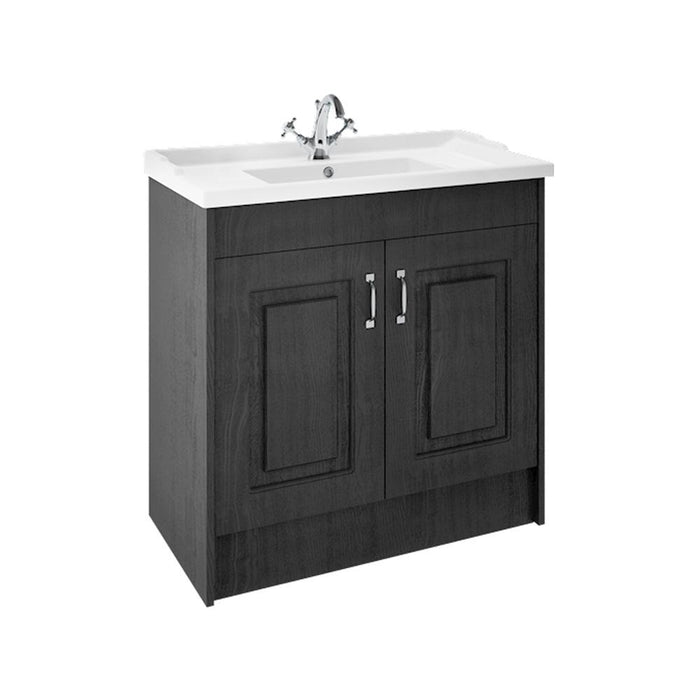 Nuie York 600/800/1000mm Vanity Unit - Floor Standing 2 Door Unit with Basin - Unbeatable Bathrooms