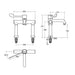 Armitage Shanks Orbit 21 55cm Countertop Basin, No Overflow, No Chainhole - Two Tapholes - Unbeatable Bathrooms