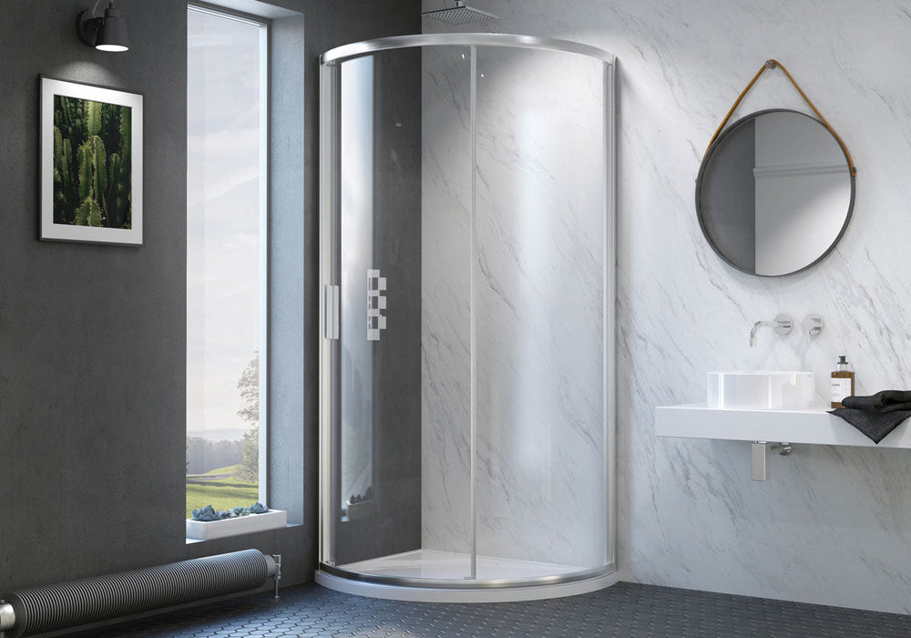 Kudos Original6 Offset Quadrant Shower Enclosure with Sliding Door - 1000 x 810mm - Unbeatable Bathrooms