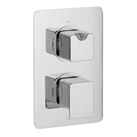 Vado Phase Two Outlet Two Handle Wall Mounted Thermostatic Shower Valve - Unbeatable Bathrooms