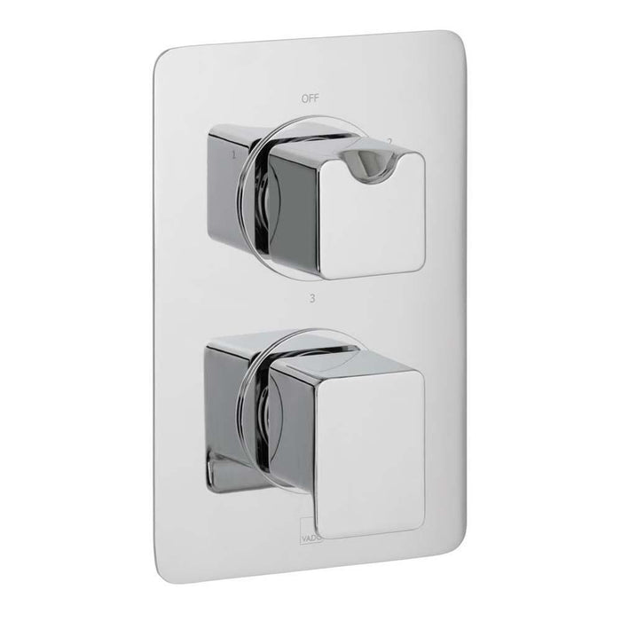 Vado Phase Three Outlet Two Handle Wall Mounted Thermostatic Shower Valve - Unbeatable Bathrooms