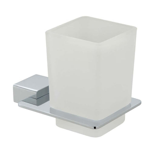Vado Phase Frosted Wall Mounted Glass Tumbler & Holder - Unbeatable Bathrooms