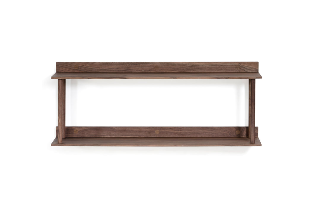 Platform Wall-Hung 2 Shelf Unit - Walnut - Unbeatable Bathrooms