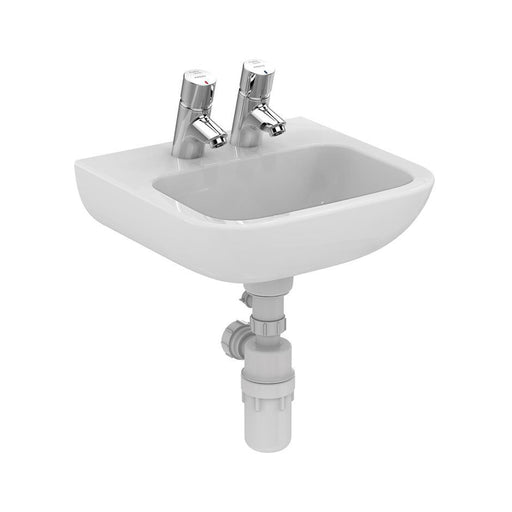 Armitage Shanks Portman 21 Washbasin 40cm, 2 Tapholes At 100mm Centres, No Overflow Or Chainstay Hole - Unbeatable Bathrooms
