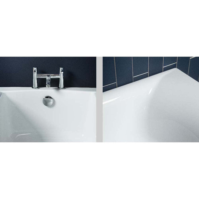 Carron Axis Single Ended 5mm Carronite Rectangular Bath No Tap Hole White - Unbeatable Bathrooms