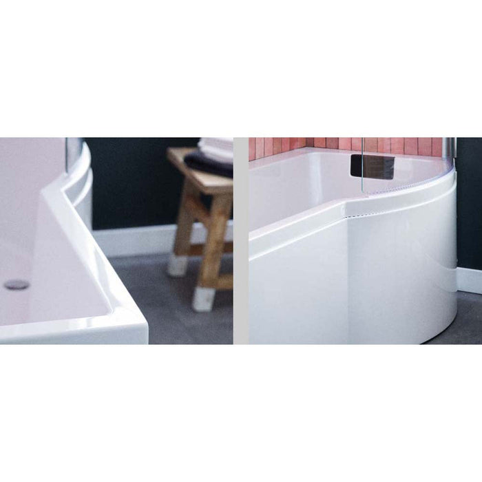 Carron Celsius 1700mm x 900mm Carronite Shower Bath - Unbeatable Bathrooms