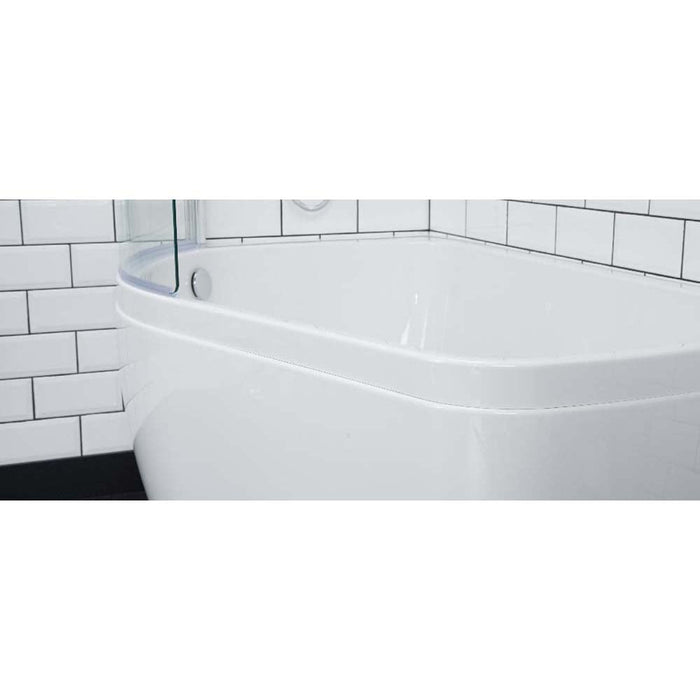Carron Profile 1500 x 900mm Carronite Shower Bath - White - Unbeatable Bathrooms