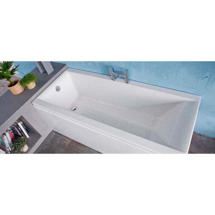 Carron Urban Carronite Right Hand Shower Bath - White - Unbeatable Bathrooms