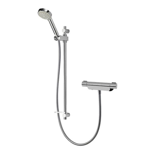 Aqualisa Midas 220 Thermostatic Bar Mixer Shower with Adjustable Head - Chrome - Unbeatable Bathrooms