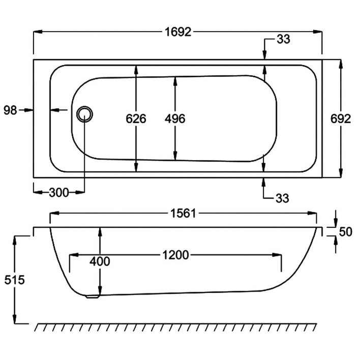 Carron Profile Double Ended Standard Bath - Unbeatable Bathrooms