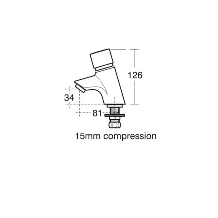 Armitage Shanks Profile 21 50cm Semi-Countertop Basin with Chainhole, No Overflow - Two Tapholes - Unbeatable Bathrooms