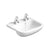 Armitage Shanks Profile 21 50cm Semi-Countertop Basin with Chainhole, No Overflow - Two Tapholes - Unbeatable Bathrooms