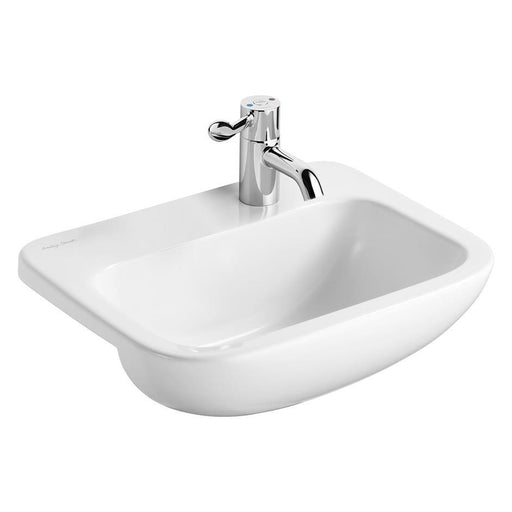 Armitage Shanks Profile 21 50cm Semi-Countertop Basin with No Overflow - One Right Hand Taphole - Unbeatable Bathrooms