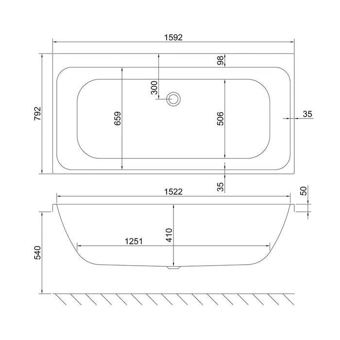 Carron Profile Double Ended Standard Bath - Unbeatable Bathrooms