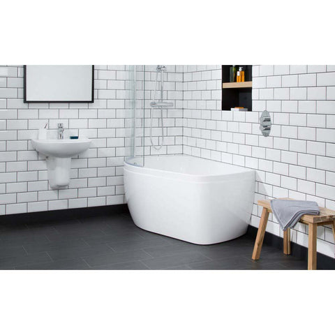 Carron Profile 1500mm x 900mm Standard Shower Bath - White - Unbeatable Bathrooms