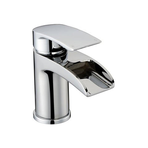 RAK Art Waterfall Curve Mono Basin Mixer Tap - Chrome - Unbeatable Bathrooms