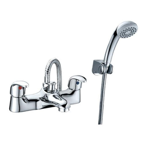 RAK Basic Bath Shower Mixer with Shower Head and Hose - Chrome - Unbeatable Bathrooms