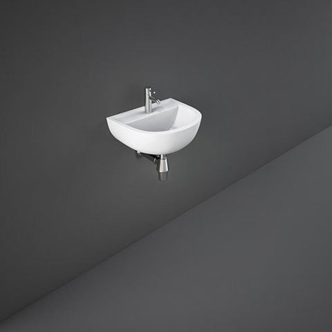 RAK Ceramics Compact 38/50cm Special Needs Wall Hung Basin Basin - 0 & 1TH - Unbeatable Bathrooms