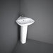 RAK Origin 45cm Corner Full Pedestal Basin - 1TH - Unbeatable Bathrooms