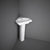 Rak Resort 50/55/65cm Square Pedestal Basin - 1TH - Unbeatable Bathrooms