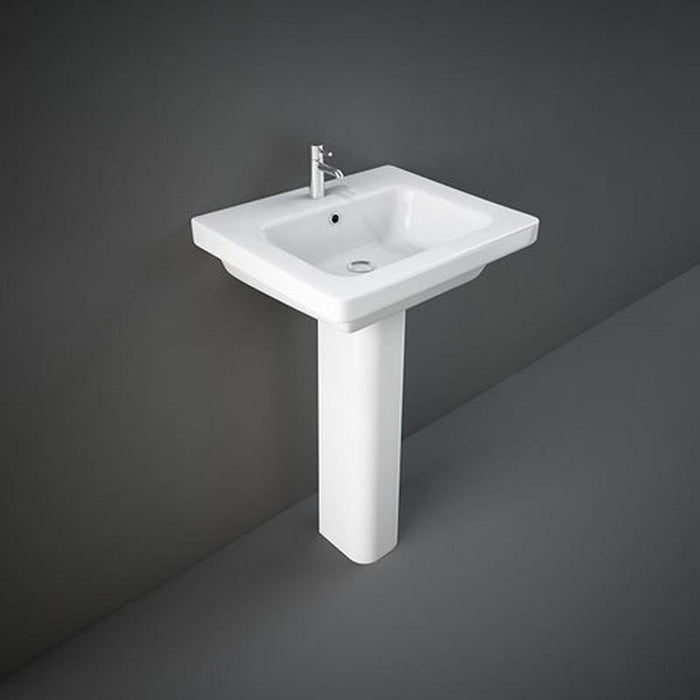 Rak Resort 50/55/65cm Square Pedestal Basin - 1TH - Unbeatable Bathrooms